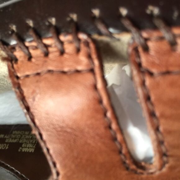 New! Naturalizer Brown Leather Sandals! Comfy - Picture 5 of 7